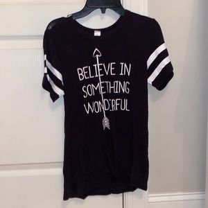 black and white t-shirt